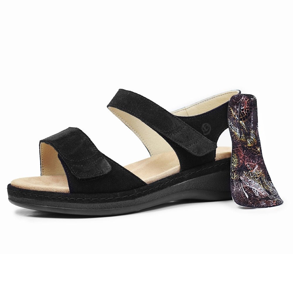 Suave Ekstra Bred Sandal Black Tenn