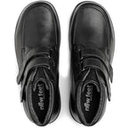 New Feet Albert Ekstra Brede sko Stretch Borrelås Svart