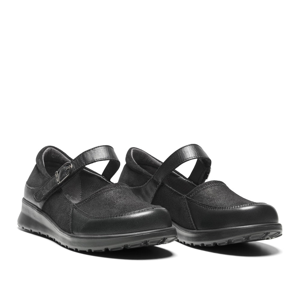 Produktbild 3 - New Feet Hanne Extra Breda Skor Ballerina Stretch Dam Svart