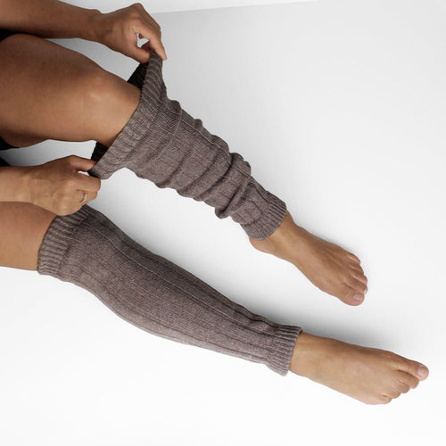 Minfot Leggvarmere Ull Brun Melert 1-pakning