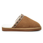 Minfot Saueskintøfler Slip-on Myre med såle Chestnut