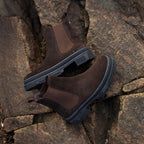 Minfot Chelsea boots Oslo Semsket skinn Mørkebrun
