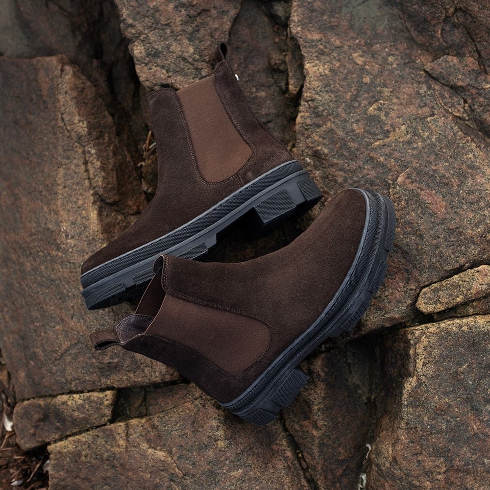 Minfot Chelsea boots Oslo Semsket skinn Mørkebrun