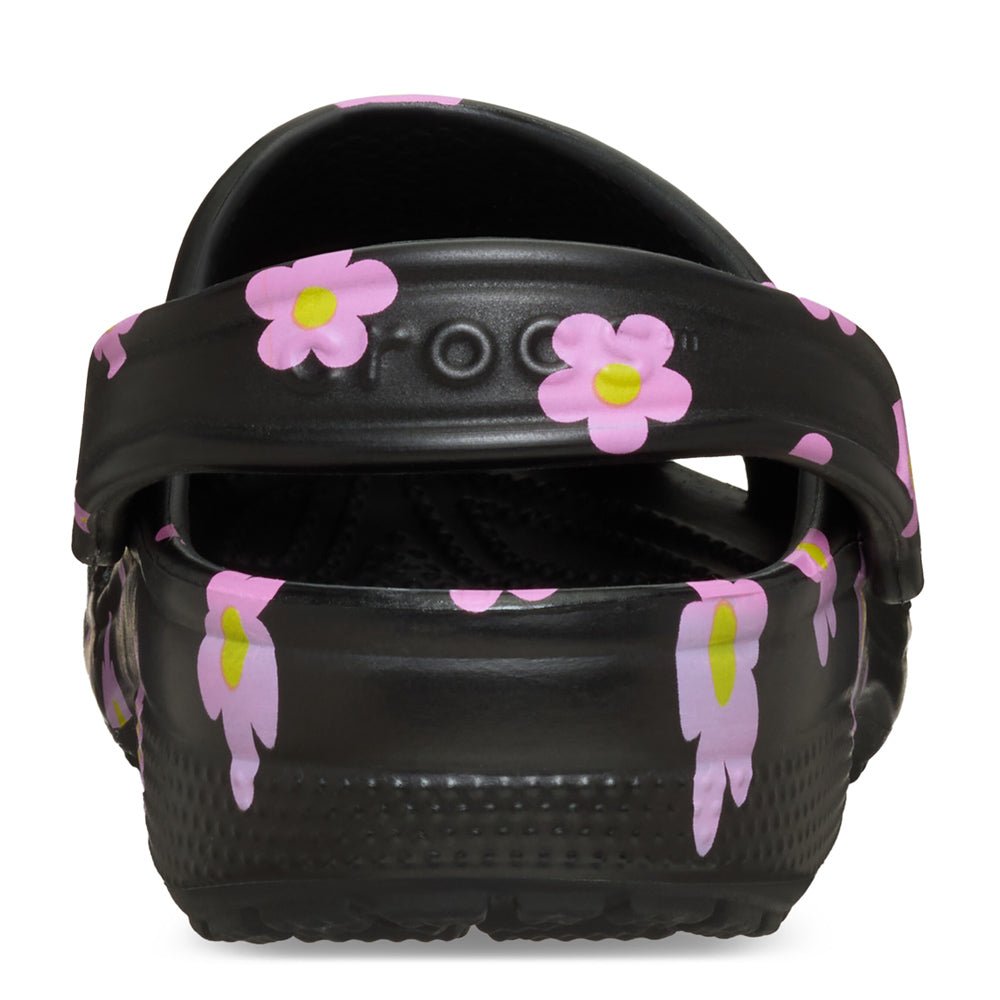 Crocs Classic Flower Clog Unisex Black