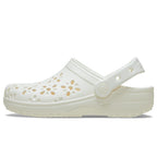 Crocs Classic Clog Floral Cut Out Chalk