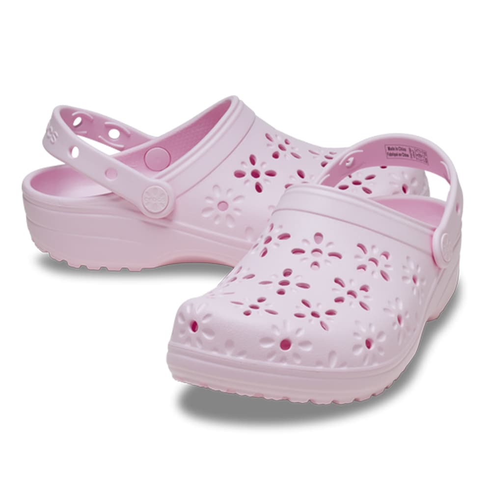 Produktbild 5 - Crocs Classic Clog Floral Cut Out Pink Milk
