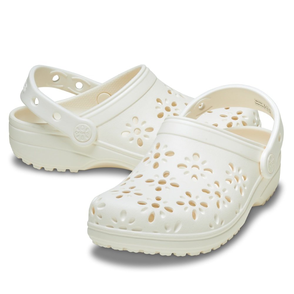 Produktbild 5 - Crocs Classic Clog Floral Cut Out Chalk