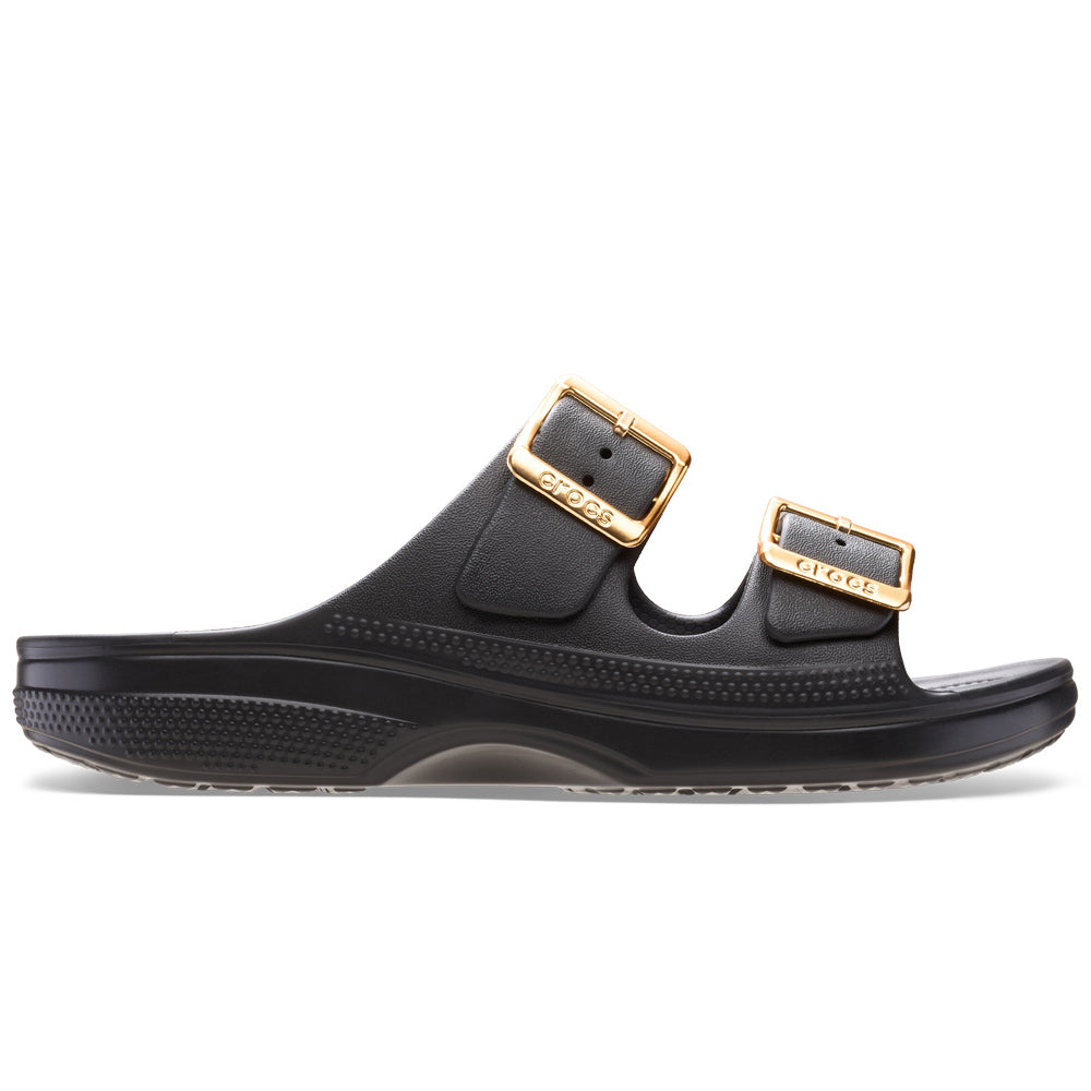 Crocs Saturday Sandal Metallic Buckle Women Black