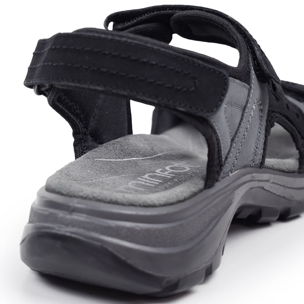 Produktbild 9 - Minfot Sandaler Sandhamn Dam Nubuck Black Grey