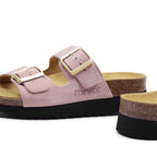 Minfot Sandaler Myk Bio Moa Semsket skinn Rosa