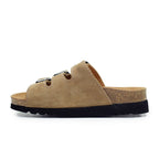 Scholl Sandal Dame Rio Light Brown Semsket skinn