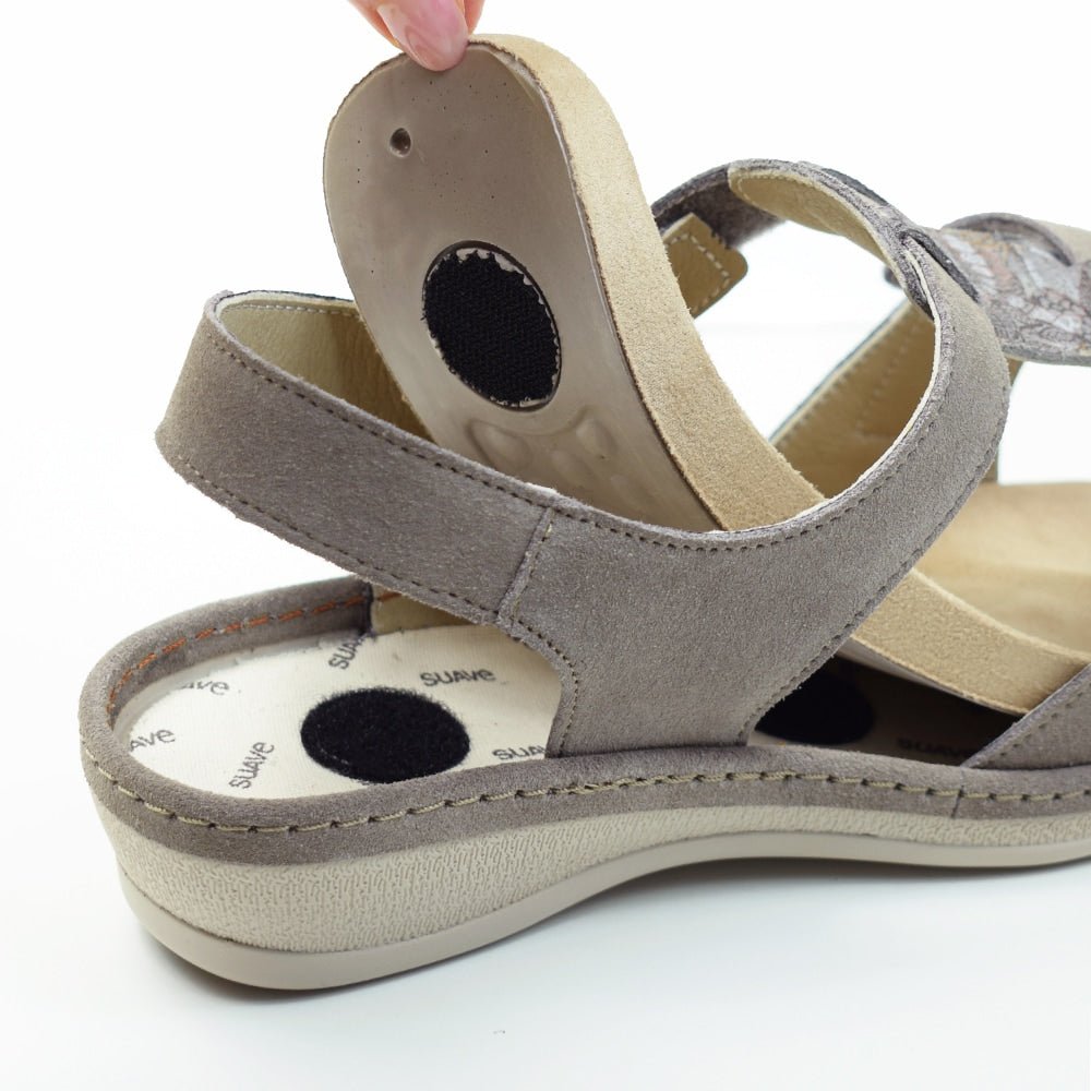 Suave Ekstra Bred Sandal Beige Tenn
