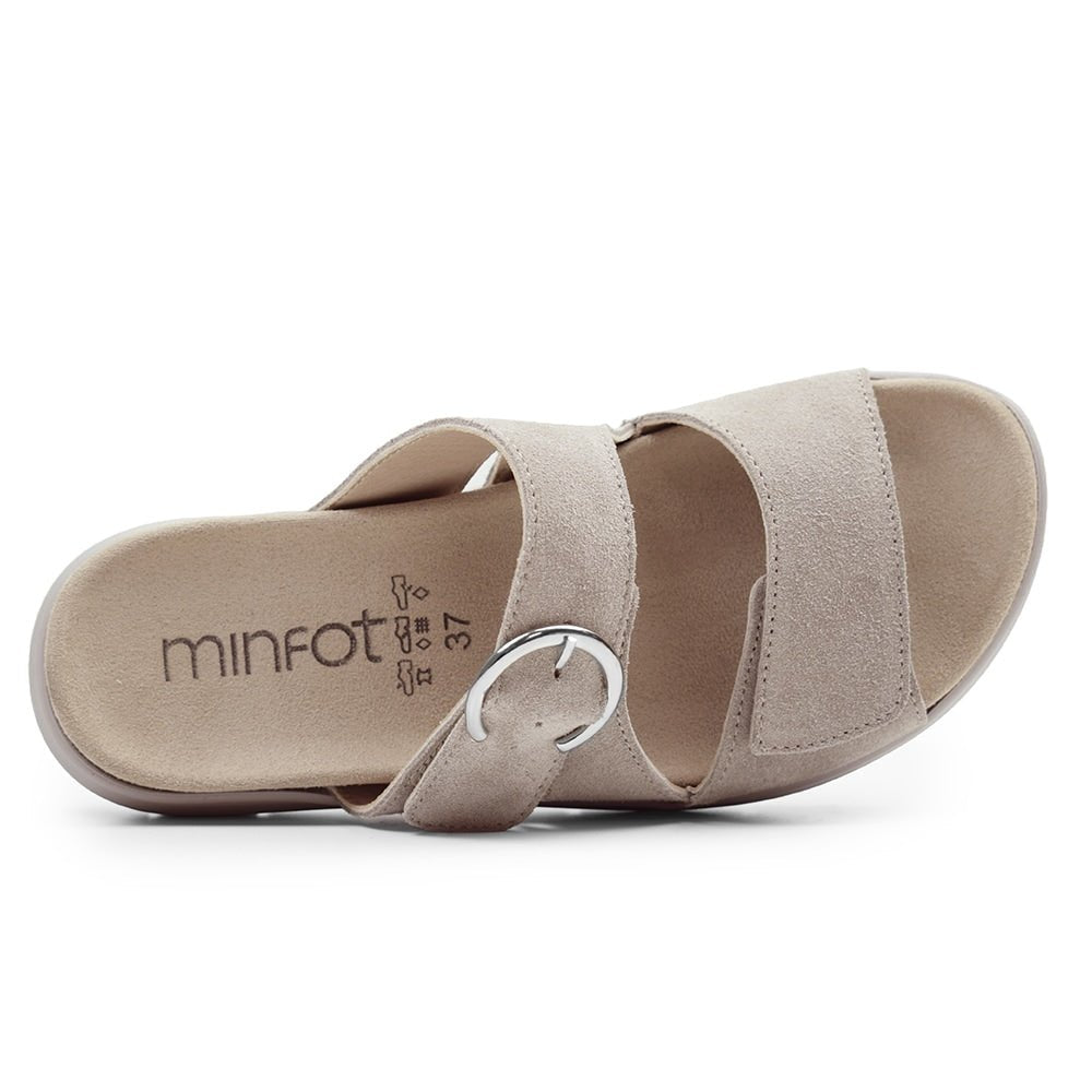Minfot Abby Sandaler Dame Borrelås Taupe