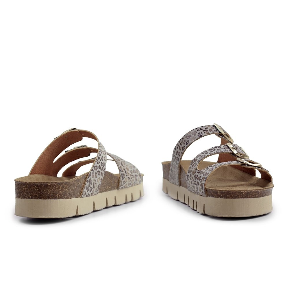 Minfot Upstep Lux Sandaler Dame Leopard Beige