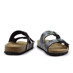 Minfot Softstep Sandaler Dame Biosandal 2-remmer Tropical Glow Svart