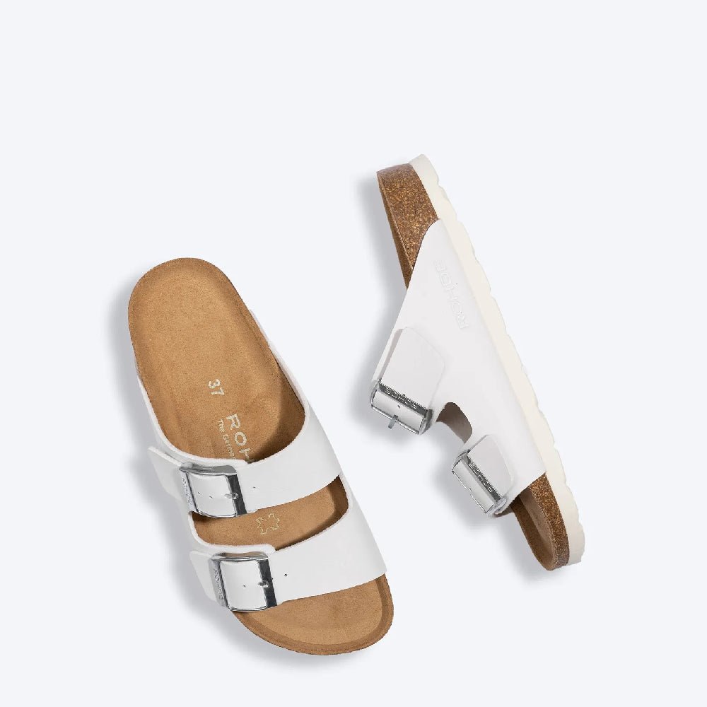 Rohde Sandaler Dame Hvit med to remmer