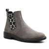 Minfot Bou Chelsea Boots Dame Stretch Nubuck Stone Leopard