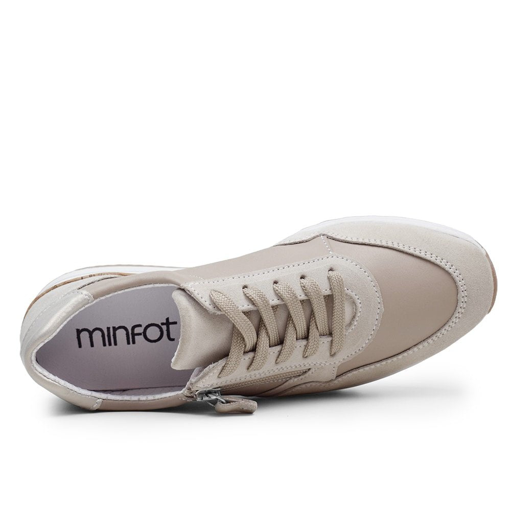Produktbild 5 - Minfot Alley Sneaker Stretch med glidelås, beige.