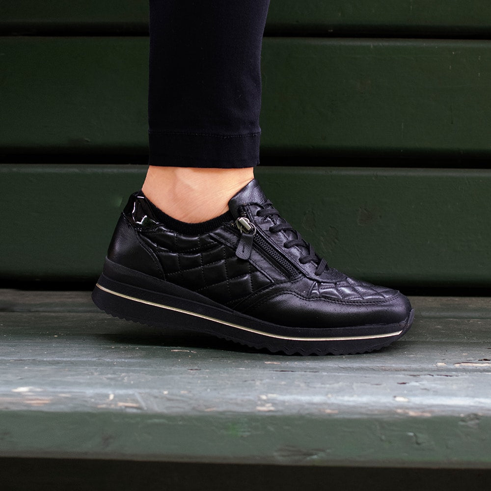 Produktbild 9 - Minfot Rut Sneaker Bred Skinn Svart