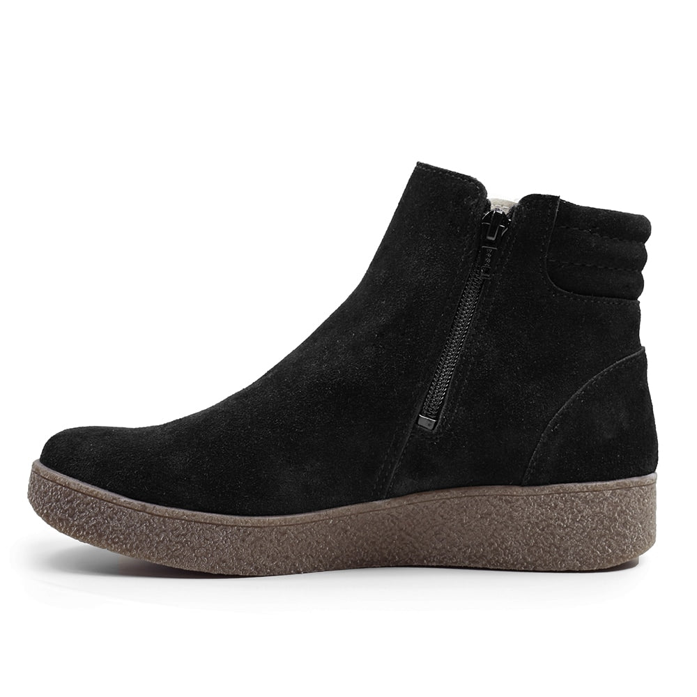 Produktbild 4 - Minfot Vera Boots Dubbel Dragkedja Mocka Svart