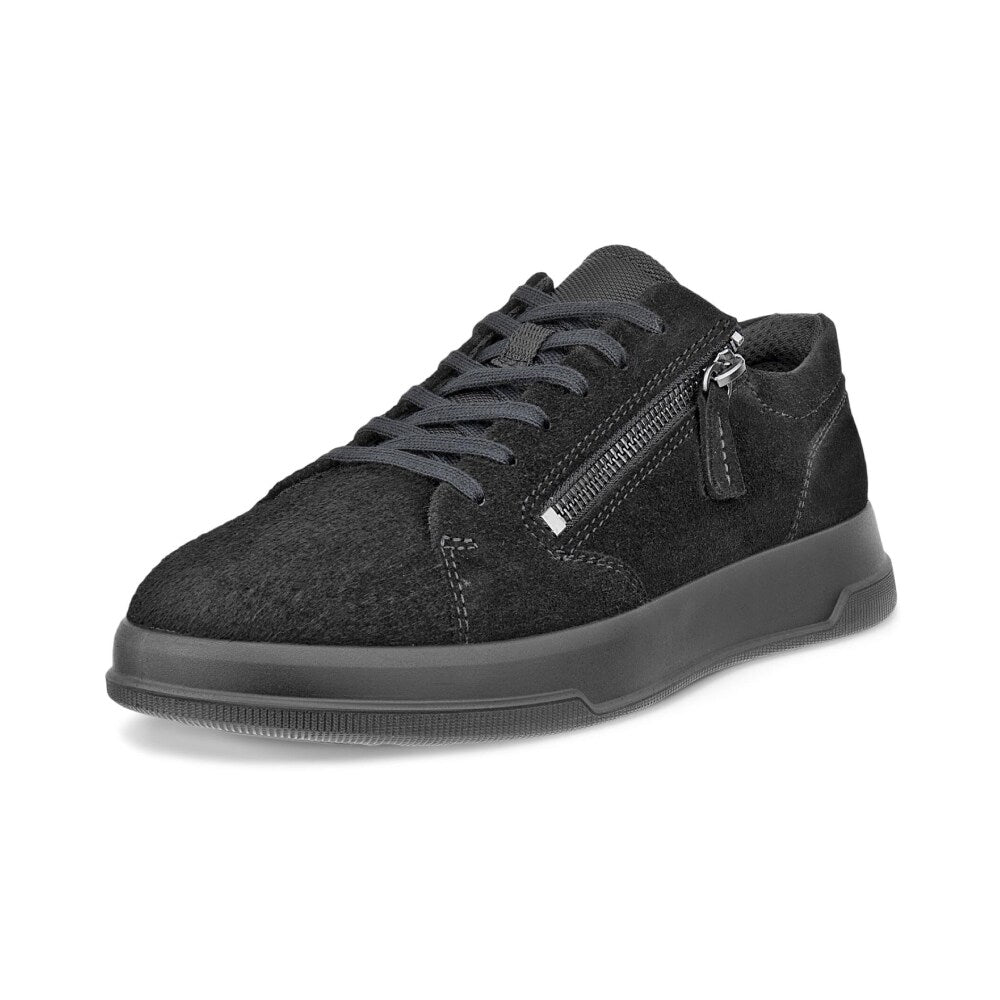ECCO Move Zip Lace Sneaker Dame Black Gravel