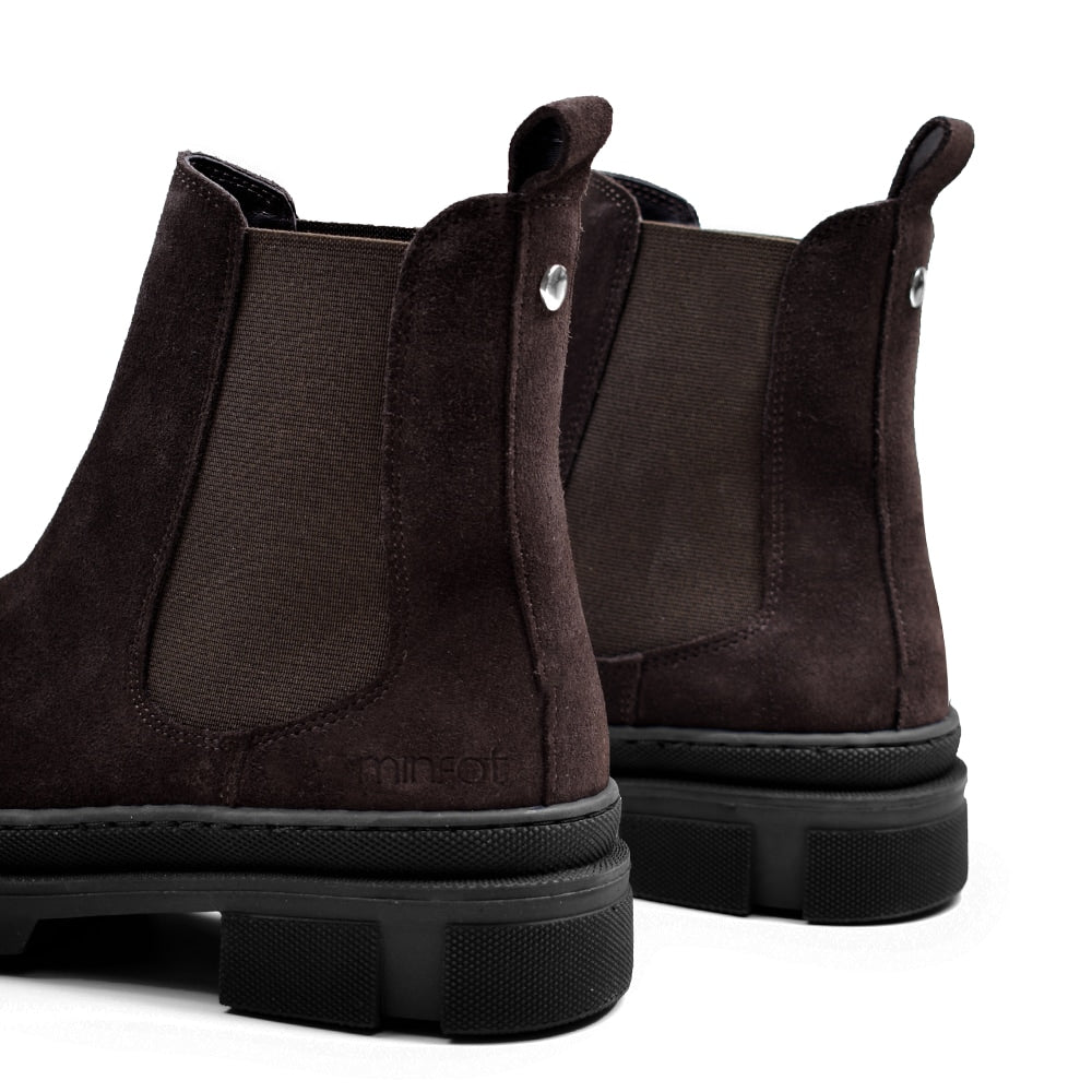 Minfot Chelsea boots Oslo Semsket skinn Mørkebrun