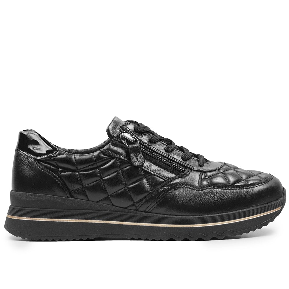 Produktbild 3 - Minfot Rut Sneaker Bred Skinn Svart