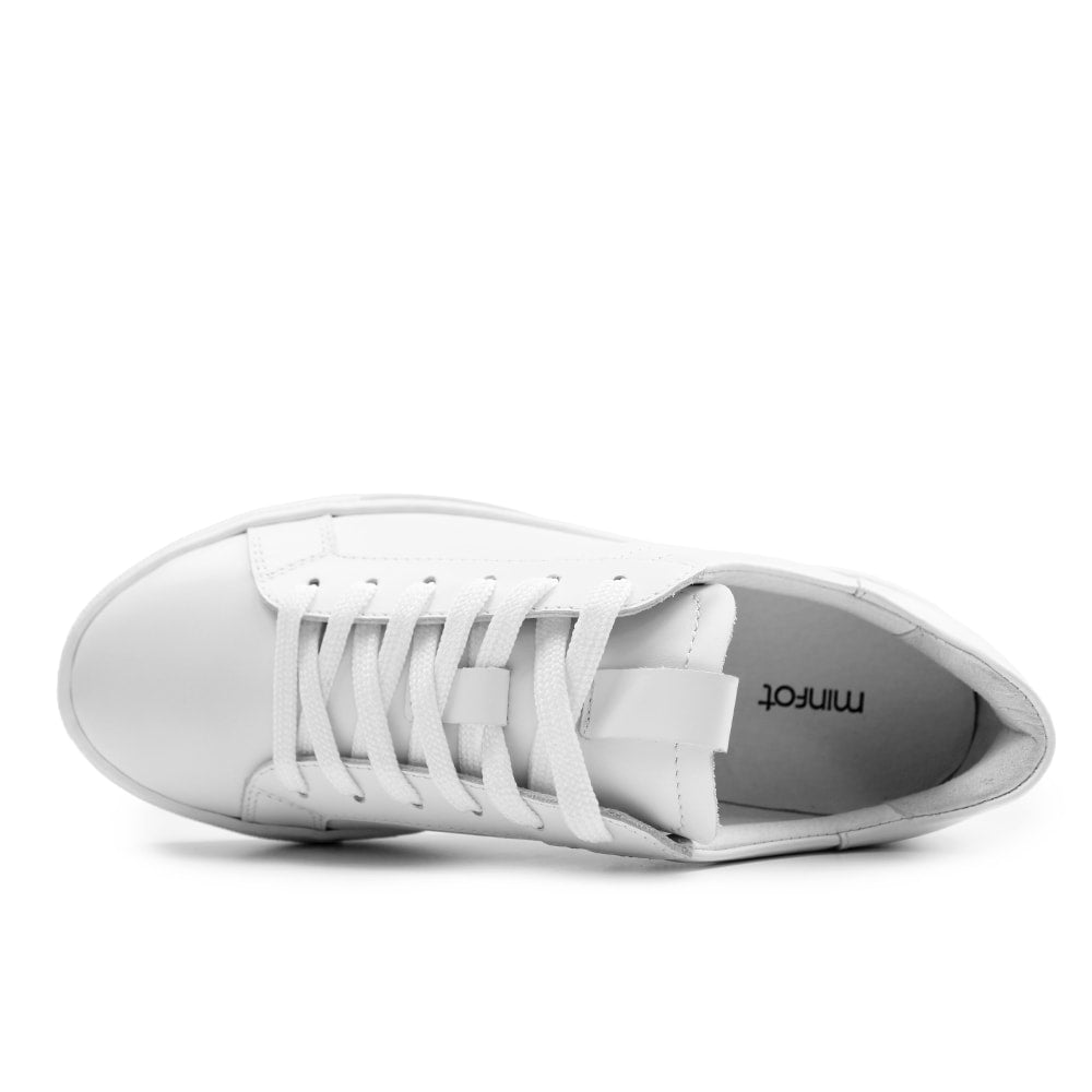 Minfot Comfort Sneakers Dame Skinn Hvit
