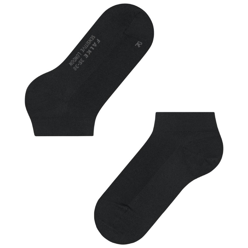 Produktbild 5 - Falke Sensitive London damesokker i sort, ideelle som sneakersokker.