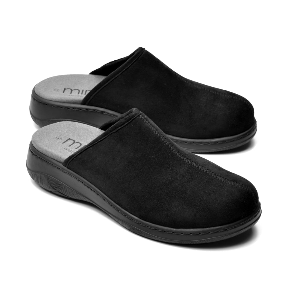 Minfot Tøfler Stretch Panter Svart