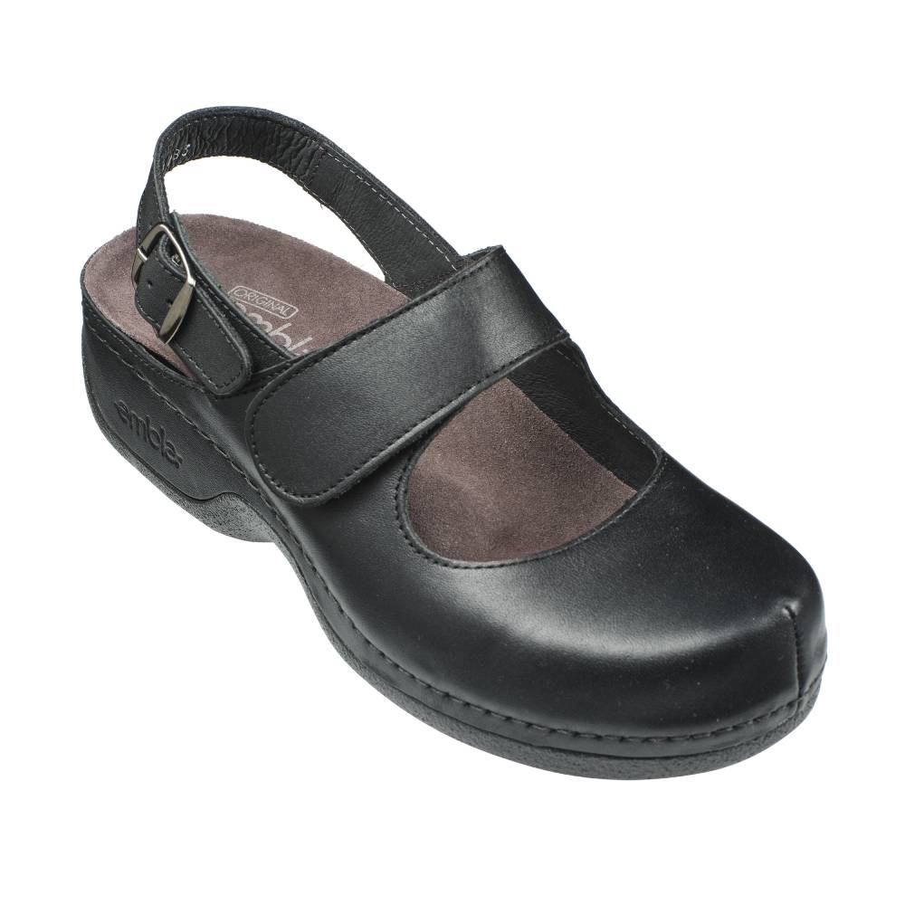 Embla Hälsoskor Tøfler Majken Hælrem Svart ergoflex