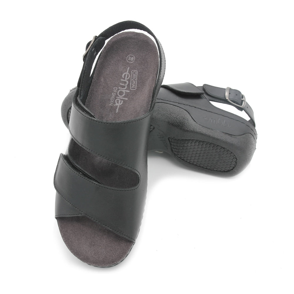 Embla Hälsoskor Sandaler Mimmi Svart ergoflex/Hælrem