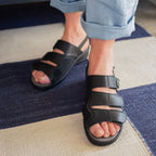 Minfot Sandaler Hallux Valgus Dahlia Hælrem Svart