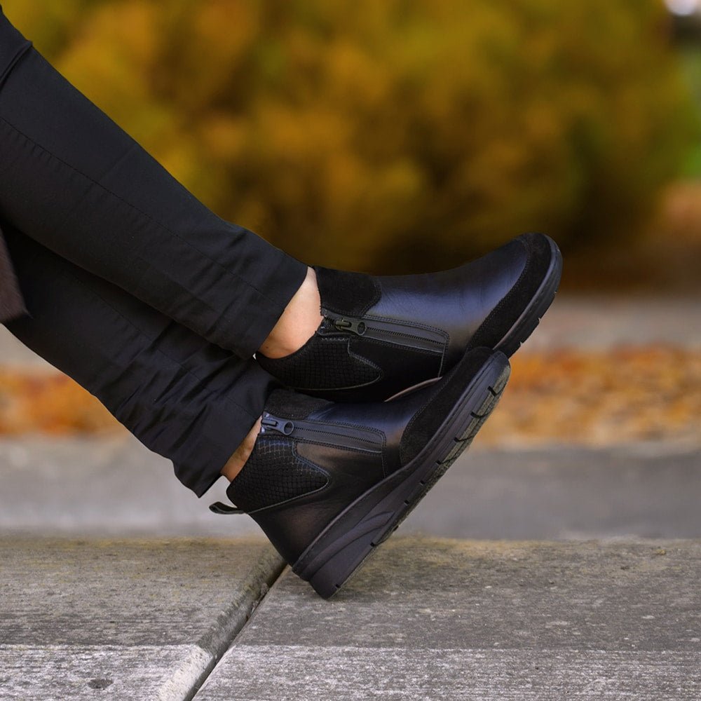 Minfot Hilma Boots med Glidelås TEX-membran Svart