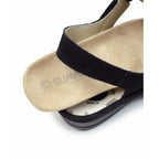 Suave Marilyn Sandal Ekstra Bred Semsket skinn Svart