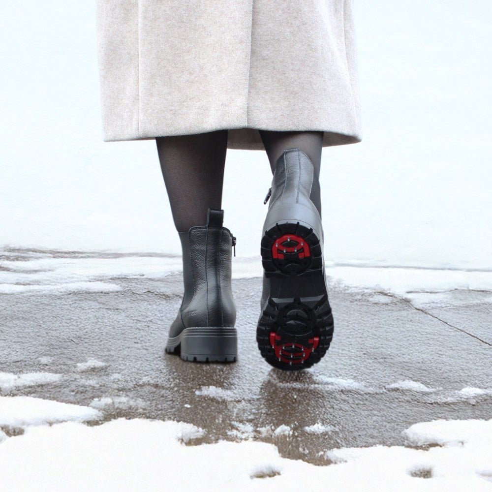 Produktbild 13 - Minfot Cityspike Chelsea Piggsko Zip Skinn Svart