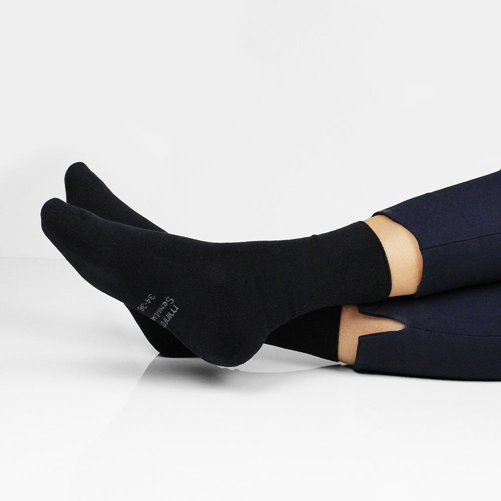Produktbild 4 - extra-mjuka-svarta-strumpor-minfot-terry