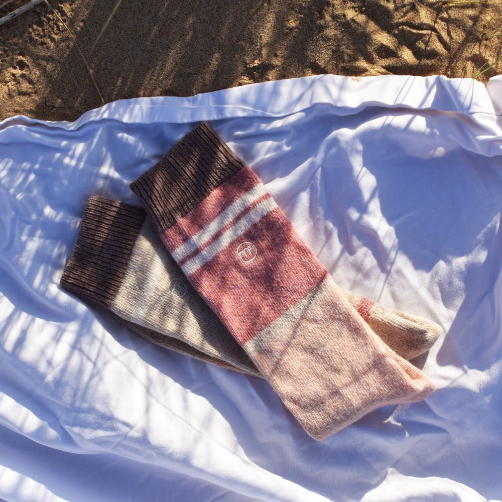 Produktbild 3 - Minfot Ullstrumpor Strand Korall 2-pack