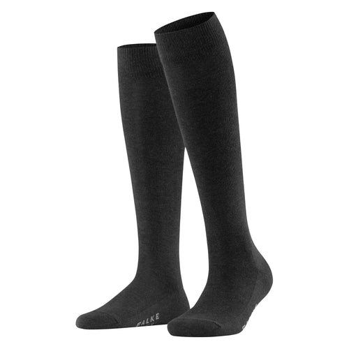 Falke Family Knestrømper Dame Bomull Gråmelert 1-pk