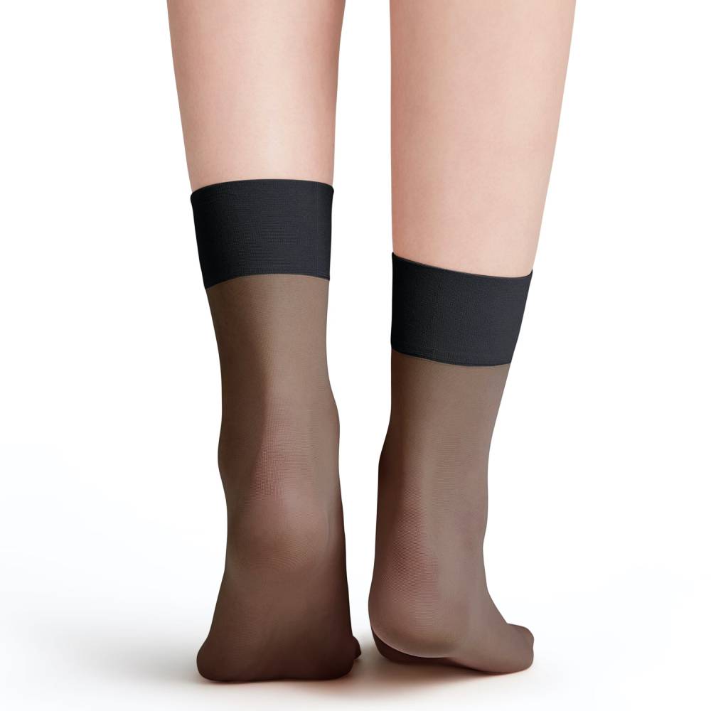Falke Nylonstrømper Pure Matt 20 Anklet Svart