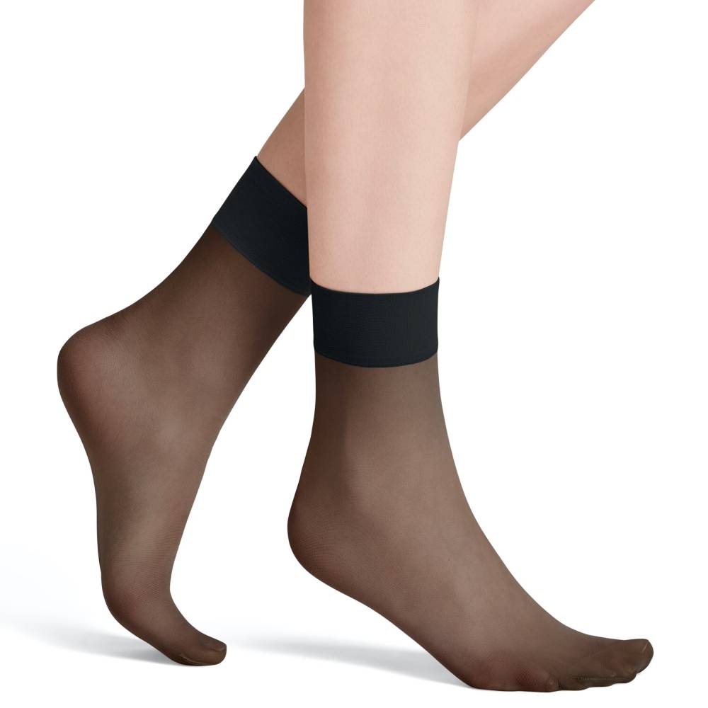 Falke Nylonstrømper Pure Matt 20 Anklet Svart