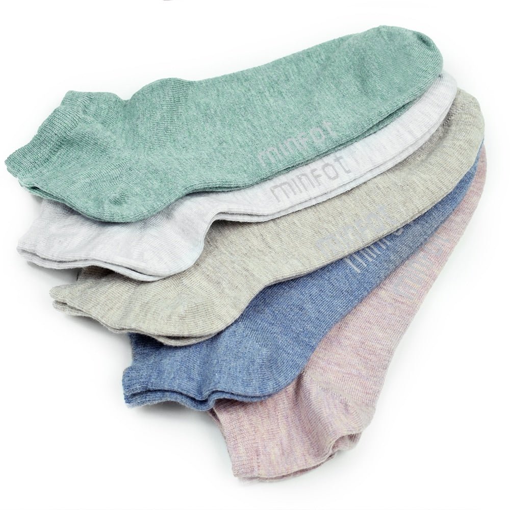 Produktbild 5 - Minfot Bomullssokker Sneaker Sensitive Pastell 5-pakning