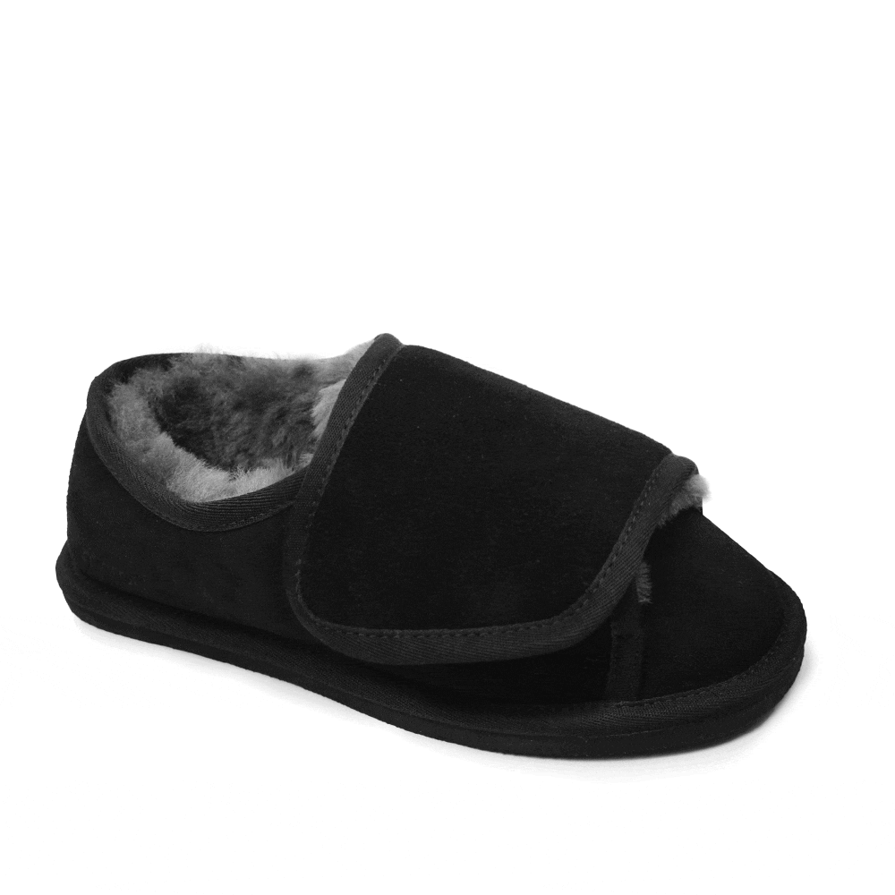 Produktbild 5 - Minfot Saueskinntøfler Åpnesbar Spesialsko Molde Svart