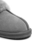 Minfot Saueskinntøfler Slip-on Duved med såle Lysgrå