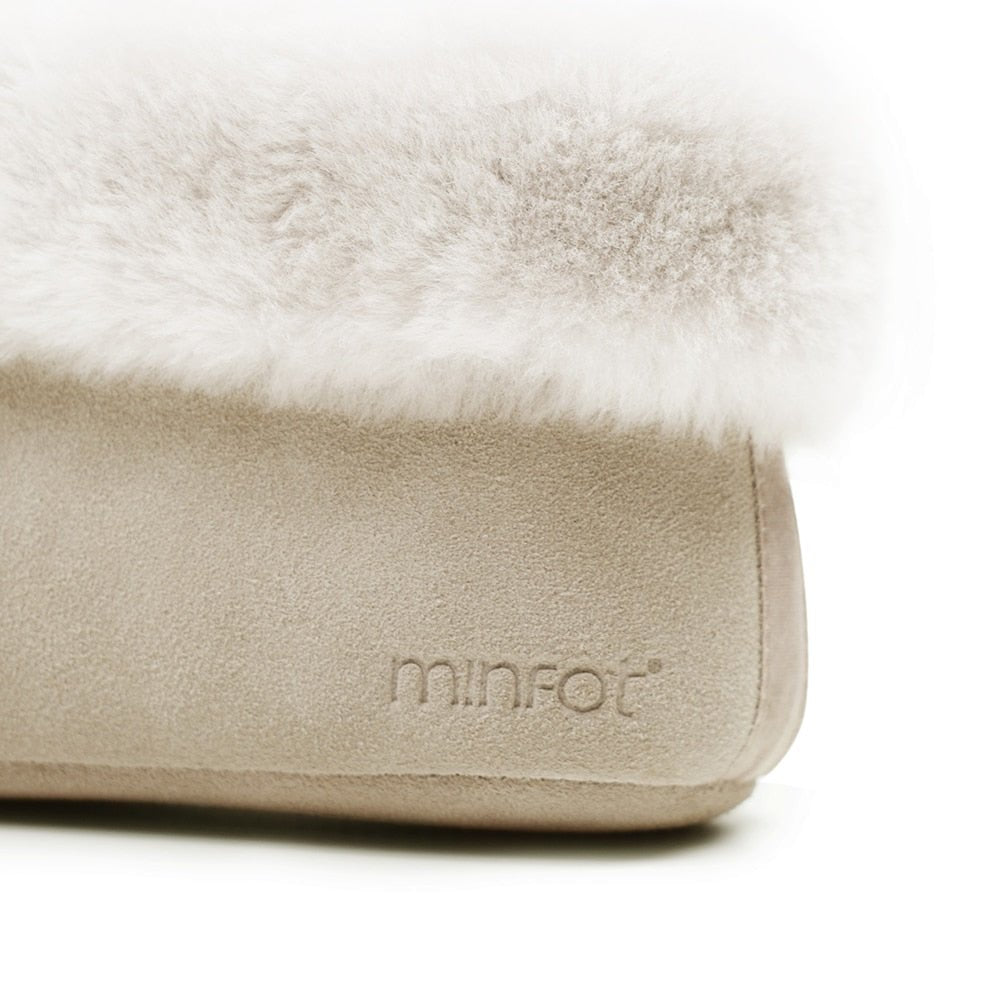 Minfot Saueskinntøfler Sunne Beige