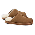 Minfot Saueskinntøfler Slip-on Orust med såle Chestnut