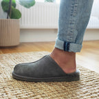 Minfot Saueskinntøfler Slip-on Orust med såle Grå
