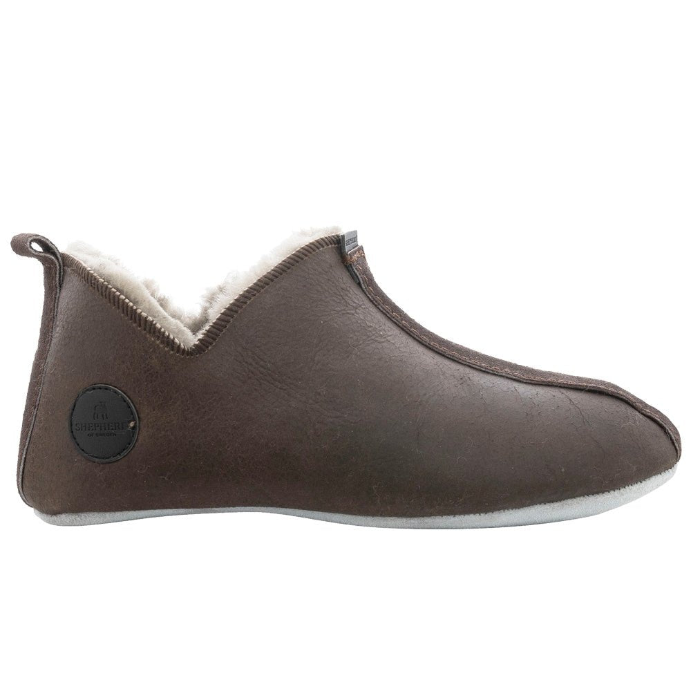 Shepherd Lina Saueskinnstøfler Stone Oiled Antique