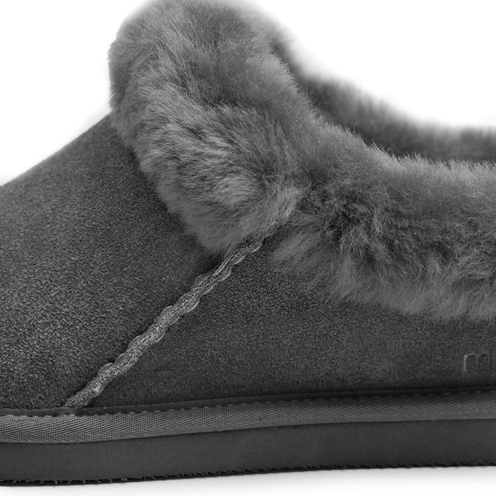Minfot Saueskinnstøfler Bergen med såle Grå