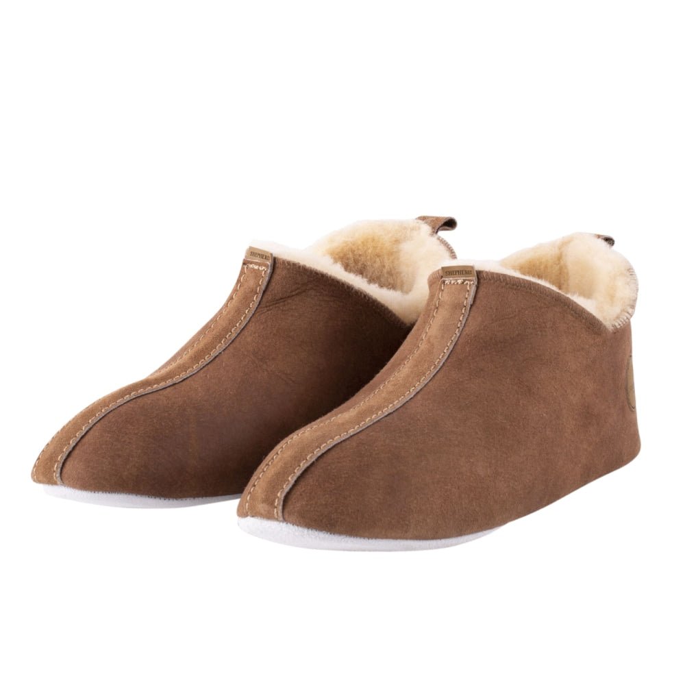 Shepherd Lina Saueskinnstøfler Antique Cognac